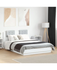 Cadre de lit sans matelas blanc 140x190 cm | Mobilier & Déco