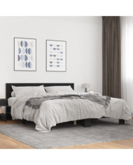 Cadre de lit sans matelas noir 180x200 cm | Mobilier & Déco