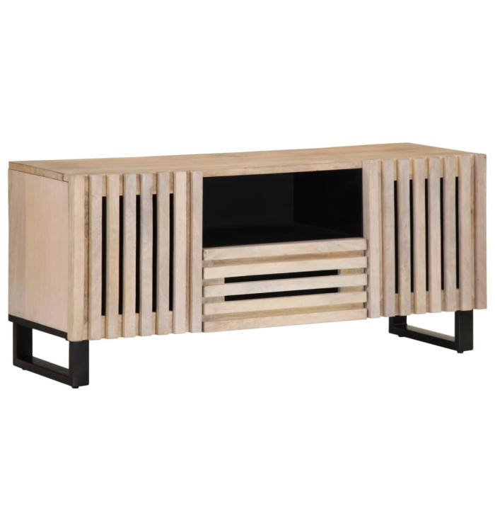 Meuble TV 100x34x46 cm bois massif de manguier | Mobilier & Déco