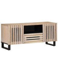 Meuble TV 100x34x46 cm bois massif de manguier | Mobilier & Déco
