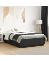 Cadre de lit sans matelas noir 135x190 cm | Mobilier & Déco