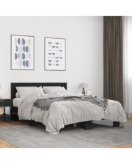 Cadre de lit sans matelas noir 140x200 cm | Mobilier & Déco