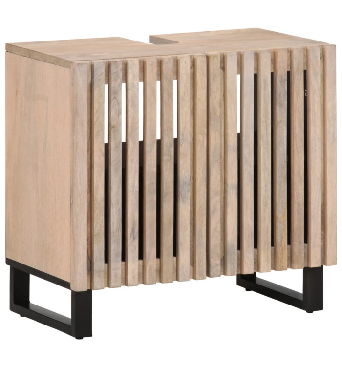 Armoire lavabo de bain 62x34x58 cm bois massif de manguier | Mobilier & Déco