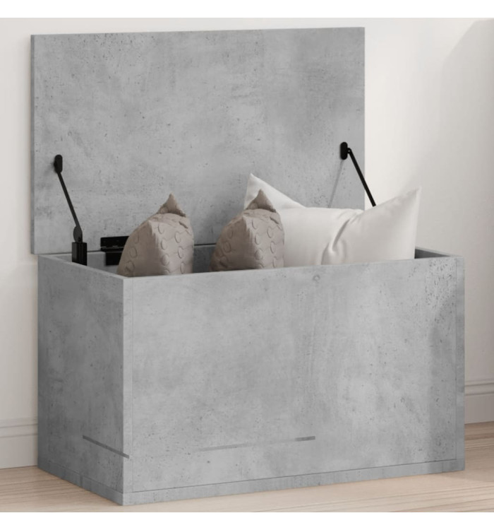 Boîte de rangement gris béton 60x35x35 cm bois d'ingénierie | Mobilier & Déco