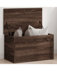 Boîte de rangement chêne marron 60x35x35 cm bois d'ingénierie | Mobilier & Déco