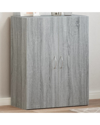 Armoire de classement sonoma gris bois d'ingénierie | Mobilier & Déco