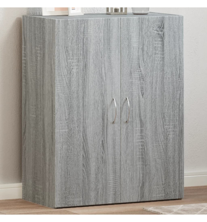 Armoire de classement sonoma gris bois d'ingénierie | Mobilier & Déco