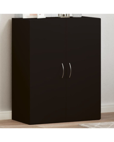 Armoire de classement noir 60x32x77,5 cm bois d'ingénierie | Mobilier & Déco