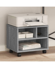 Support d'imprimante avec roulettes sonoma gris 41x32x34,5 cm | Mobilier & Déco