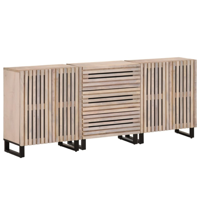 Buffets 3 pcs 60x34x75 cm bois massif de manguier | Mobilier & Déco