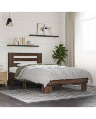 Cadre de lit sans matelas chêne marron 90x190 cm | Mobilier & Déco