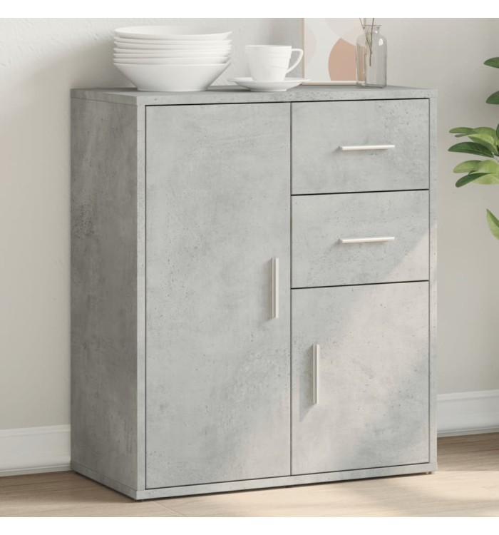 Buffet gris béton 60x31x70 cm bois d'ingénierie | Mobilier & Déco