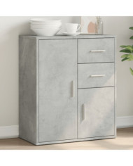 Buffet gris béton 60x31x70 cm bois d'ingénierie | Mobilier & Déco