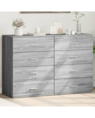 Buffets 2 pcs sonoma gris 60x39x80 cm bois d'ingénierie | Mobilier & Déco