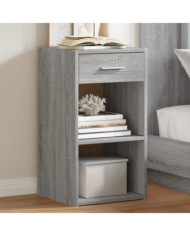 Table de chevet sonoma gris 35x34x65 cm bois d'ingénierie | Mobilier & Déco