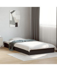Cadre de lit sans matelas noir 90x190 cm bois ingénierie | Mobilier & Déco