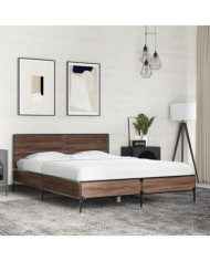 Cadre de lit sans matelas chêne marron 120x190 cm | Mobilier & Déco