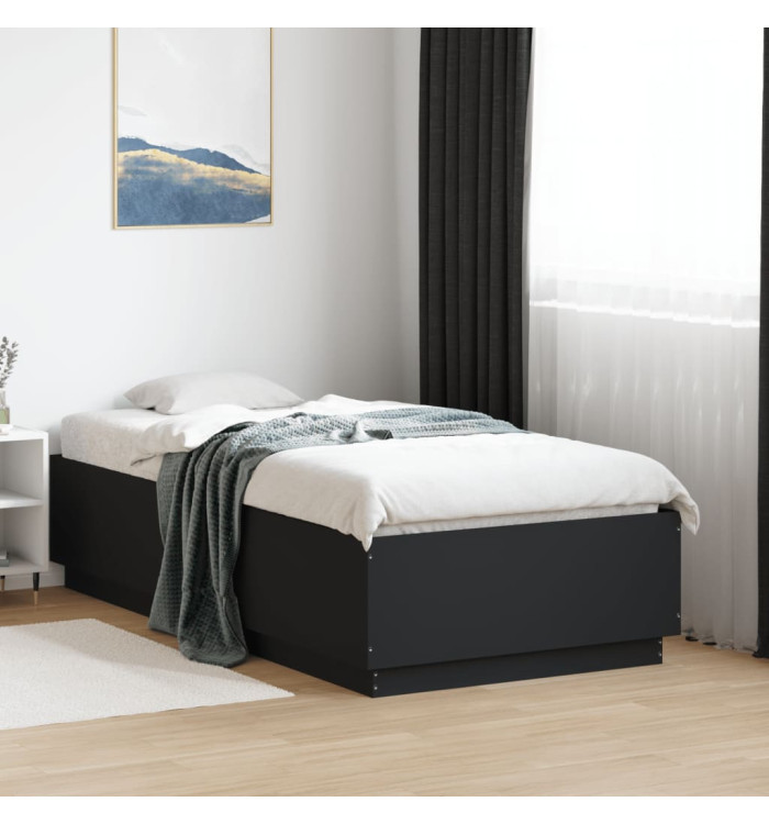 Cadre de lit sans matelas noir 90x190 cm | Mobilier & Déco