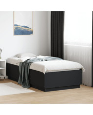 Cadre de lit sans matelas noir 90x190 cm | Mobilier & Déco