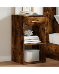 Table de chevet Chêne fumé 35x34x65 cm Bois d'ingénierie | Mobilier & Déco