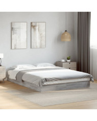 Cadre de lit sans matelas sonoma gris 120x200cm bois ingénierie | Mobilier & Déco