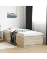 Cadre de lit sans matelas chêne sonoma 90x200 cm | Mobilier & Déco