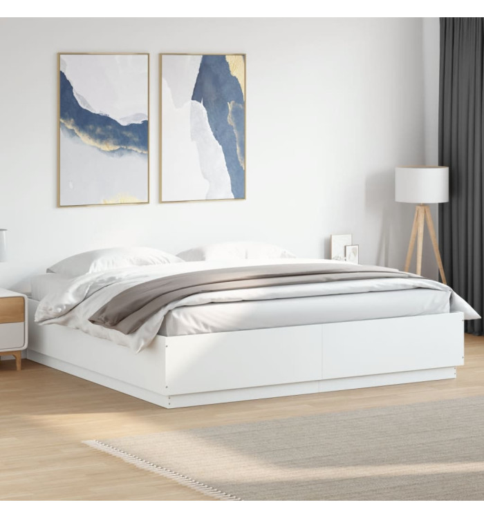 Cadre de lit sans matelas blanc 180x200 cm | Mobilier & Déco