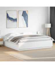Cadre de lit sans matelas blanc 200x200 cm | Mobilier & Déco