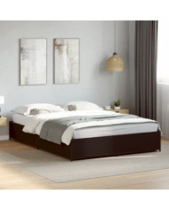 Cadre de lit sans matelas noir 150x200 cm | Mobilier & Déco