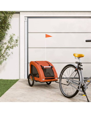 Remorque de vélo pour animaux de compagnie orange | Mobilier & Déco