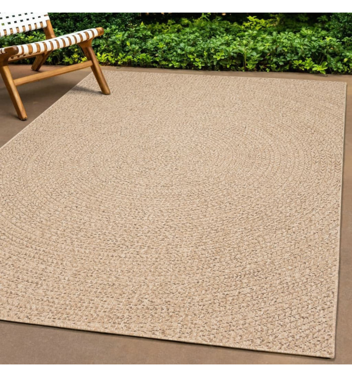 Tapis ZIZUR 100x200 cm aspect de jute intérieur et extérieur | Mobilier & Déco