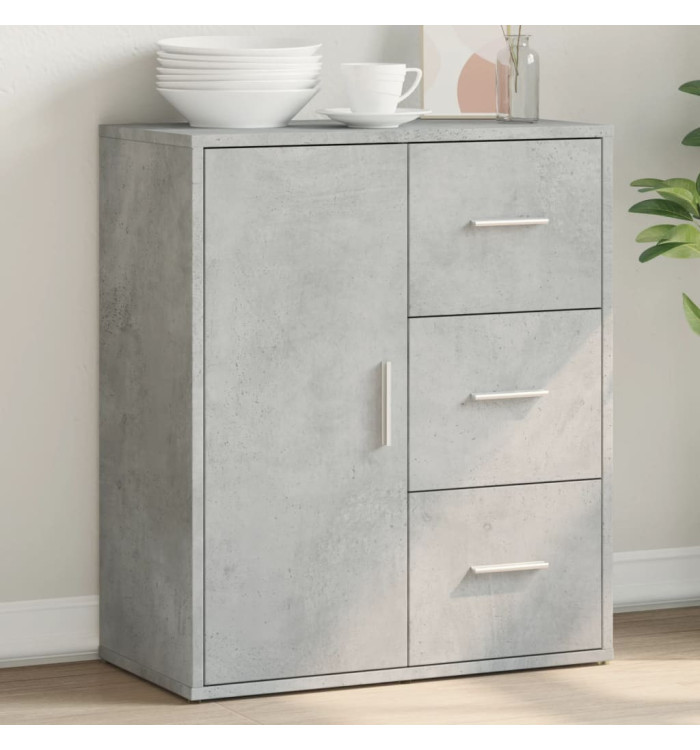 Buffet gris béton 60x31x70 cm bois d'ingénierie | Mobilier & Déco