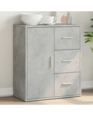 Buffet gris béton 60x31x70 cm bois d'ingénierie | Mobilier & Déco