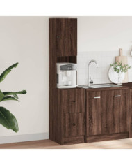 Armoire de cuisine chêne marron 35x50x180 cm bois d’ingénierie | Mobilier & Déco