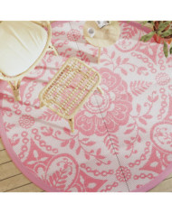 Tapis d'extérieur ARAKIL rose Ø200 cm PP | Mobilier & Déco