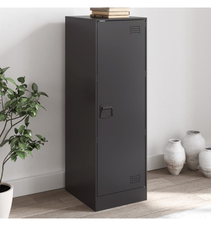 Buffet noir 34,5x39x107 cm acier | Mobilier & Déco