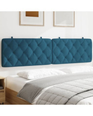 Coussin de tête de lit bleu 200 cm velours | Mobilier & Déco