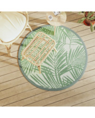 Tapis d'extérieur ARAKIL vert Ø120 cm PP | Mobilier & Déco