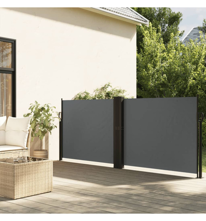 Auvent latéral rétractable anthracite 140x1000 cm | Mobilier & Déco