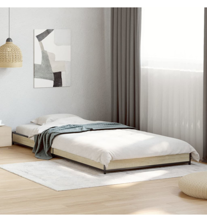 Cadre de lit sans matelas chêne sonoma 75x190 cm | Mobilier & Déco