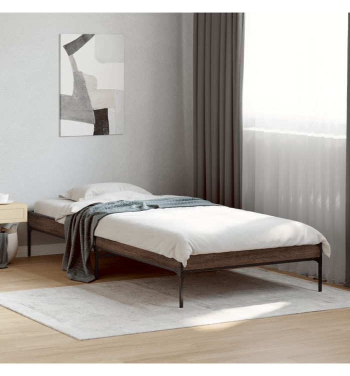 Cadre de lit sans matelas chêne marron 90x200 cm | Mobilier & Déco