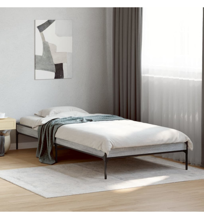 Cadre de lit sans matelas sonoma gris 90x190 cm | Mobilier & Déco