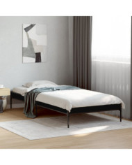 Cadre de lit sans matelas noir 75x190 cm | Mobilier & Déco