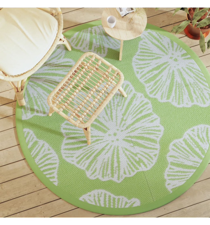 Tapis d'extérieur ARAKIL vert Ø160 cm PP | Mobilier & Déco