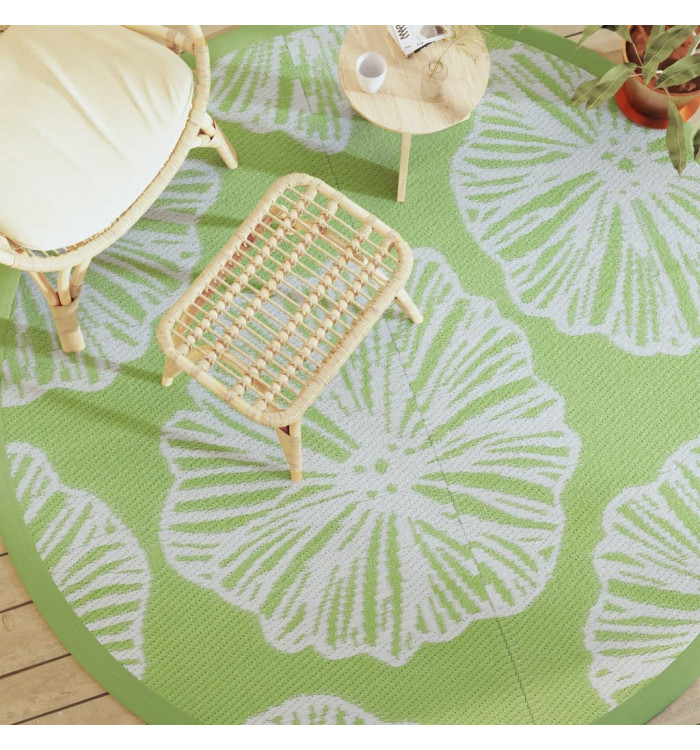Tapis d'extérieur ARAKIL vert Ø200 cm PP | Mobilier & Déco