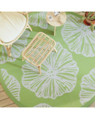 Tapis d'extérieur ARAKIL vert Ø200 cm PP | Mobilier & Déco