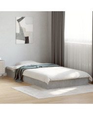Cadre de lit sans matelas gris béton 100x200 cm | Mobilier & Déco