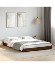 Cadre de lit sans matelas chêne marron 120x190 cm | Mobilier & Déco