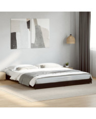 Cadre de lit sans matelas noir 200x200 cm | Mobilier & Déco