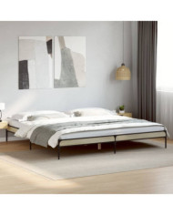 Cadre de lit sans matelas chêne sonoma 200x200 cm | Mobilier & Déco